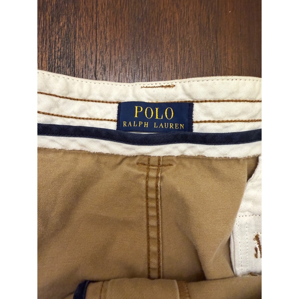 Polo Ralph Lauren Mens Cargo Shorts Tan Khaki Cotton Size 40 - Picture 3 of 12